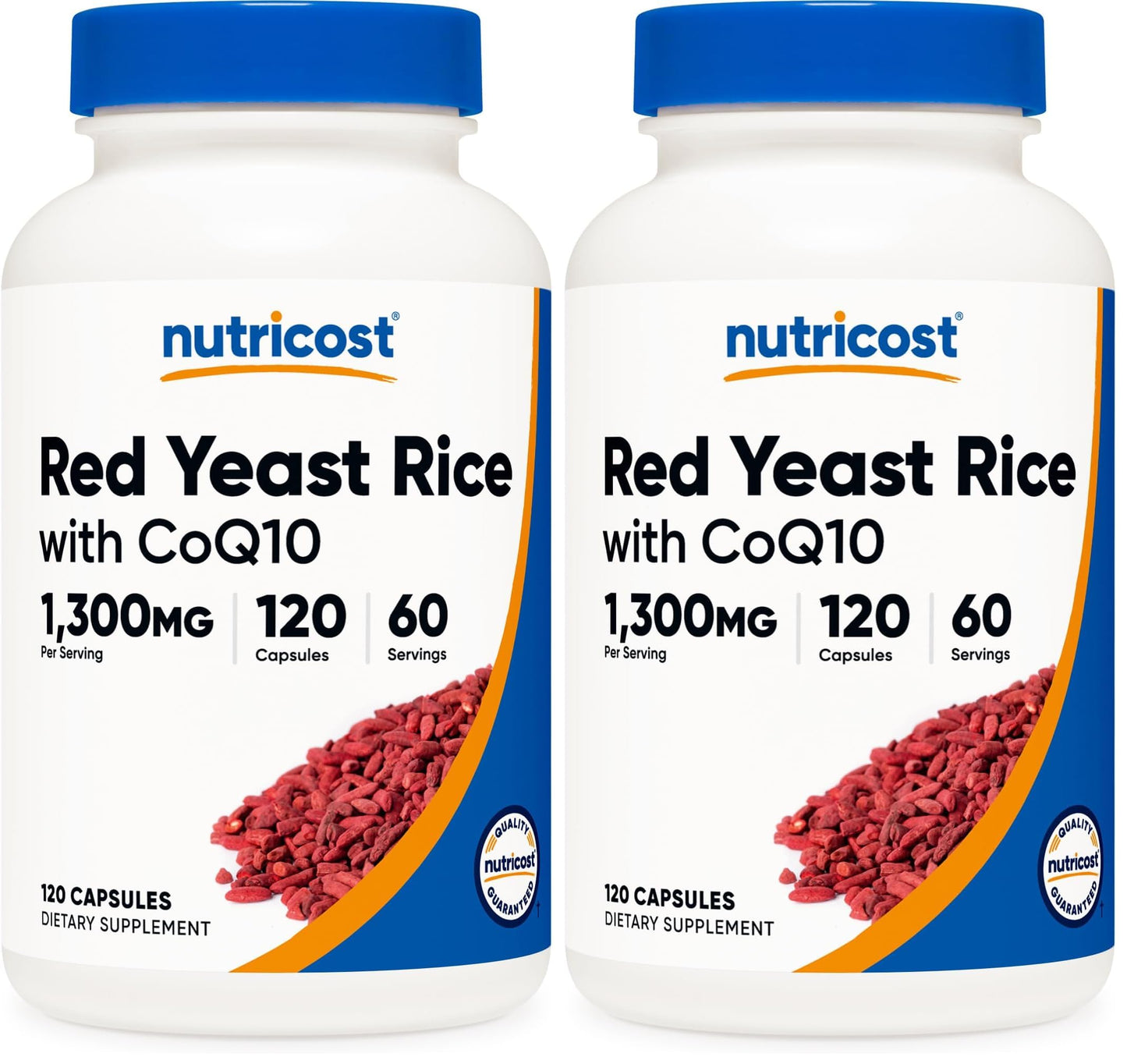 Nutricost Red Yeast Rice with CoQ10 1300mg – 120 Servings (Pack of 2) – Non-GMO, Gluten Free