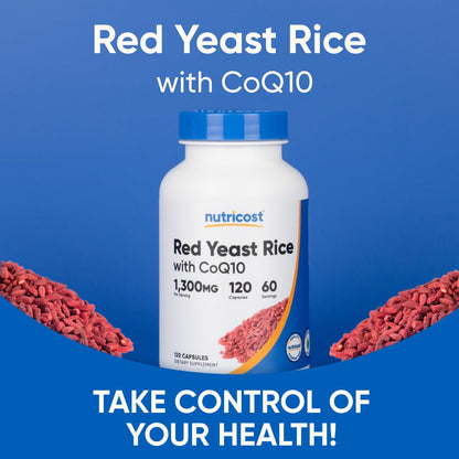Nutricost Red Yeast Rice with CoQ10 1300mg – 120 Servings (Pack of 2) – Non-GMO, Gluten Free