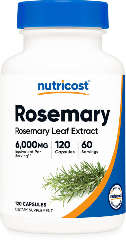 Nutricost Rosemary Extract (6000mg Equivalent) 120 Vegan Capsules