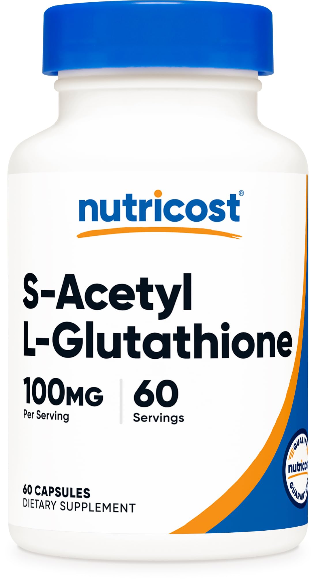 Nutricost S-Acetyl L-Glutathione 100mg - 60 Capsules | GMO-Free, Vegan