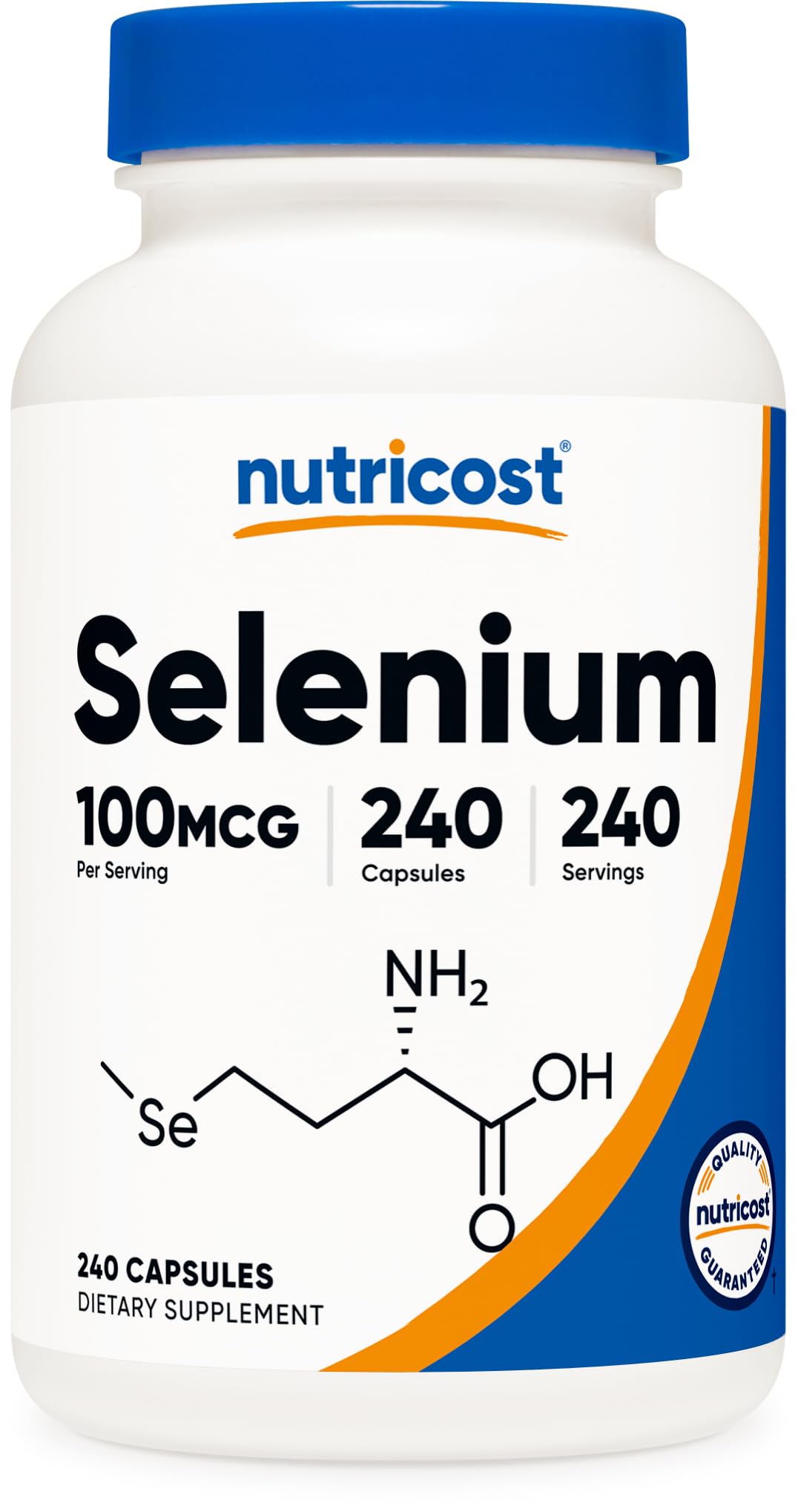 Nutricost Selenium 100mcg Supplement | 240 Capsules | Vegetarian, Gluten Free & Non-GMO