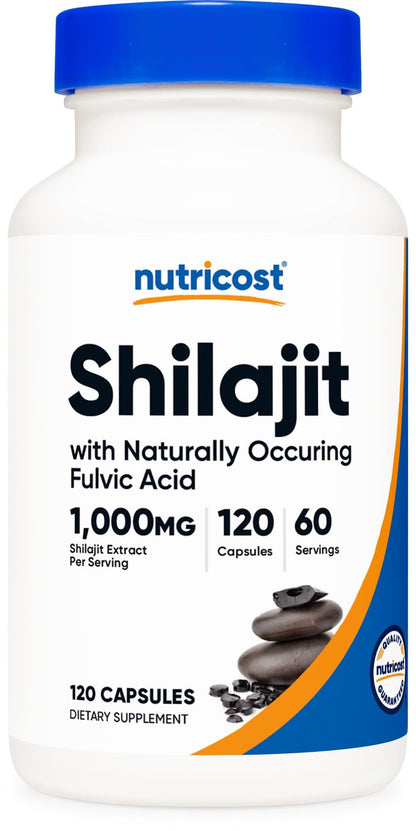 Nutricost Shilajit Capsules – 1,000 mg per Serving | 60 Servings | Gluten Free, Non-GMO, Vegan