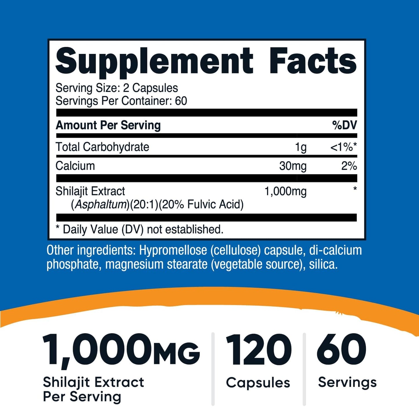 Nutricost Shilajit Capsules – 1,000 mg per Serving | 60 Servings | Gluten Free, Non-GMO, Vegan