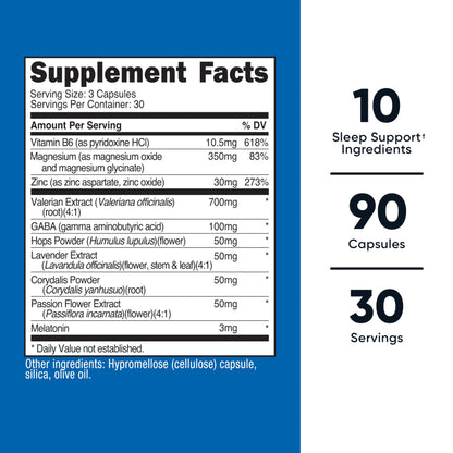 Nutricost Sleep Aid Complex 1330mg Serving (90 Capsules) – 30 Servings | Gluten Free