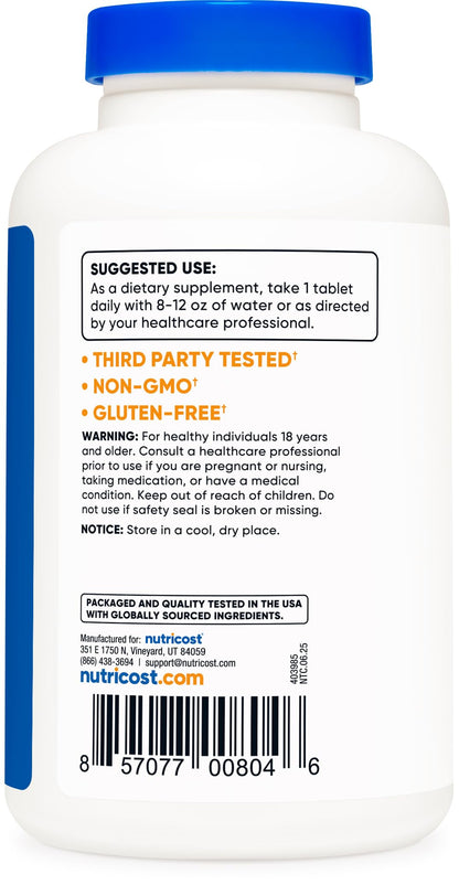 Nutricost Sodium Chloride 1000mg, 240 Tablets  Salt Tablets, Non-GMO, Gluten Free