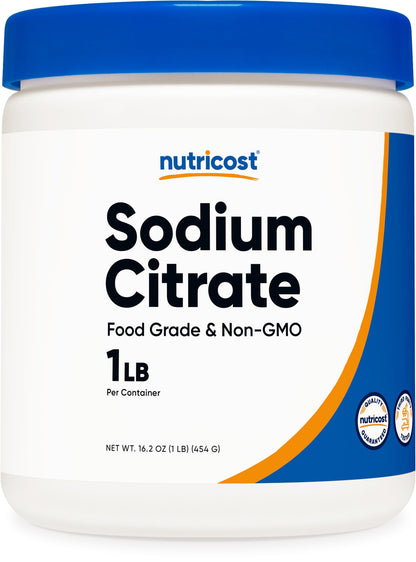 Nutricost Sodium Citrate Powder 1LB (16oz) – Food Grade, Non-GMO, Emulsifier & Flavor Enhancer