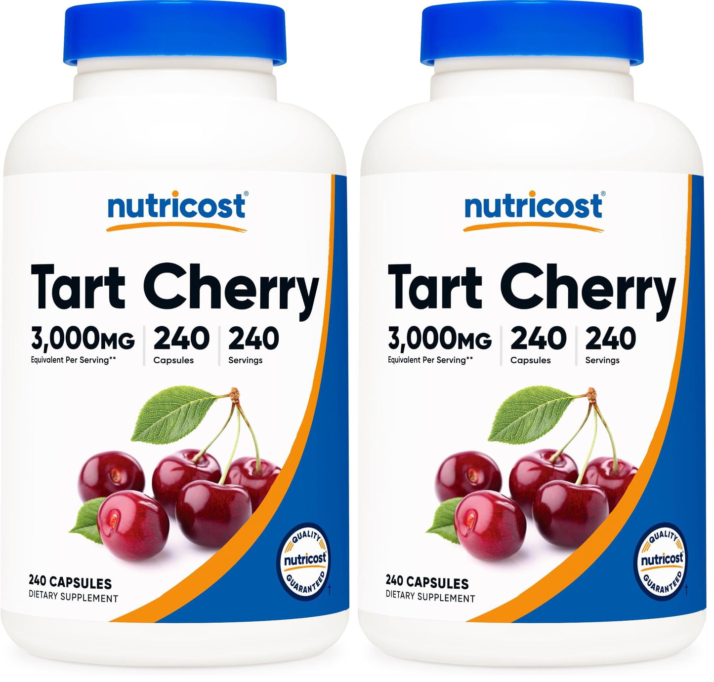 Nutricost Tart Cherry Extract 3000mg – 240 Vegetarian Capsules | Gluten Free, Non-GMO (Pack of 2)
