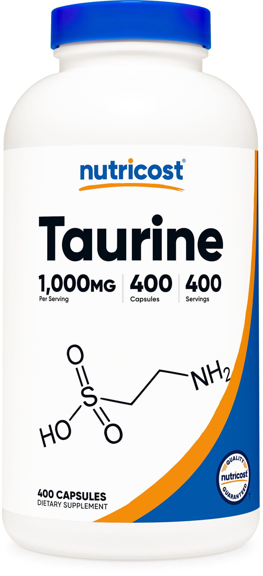 Nutricost Taurine 1000mg - 400 Capsules | Essential Amino Acid