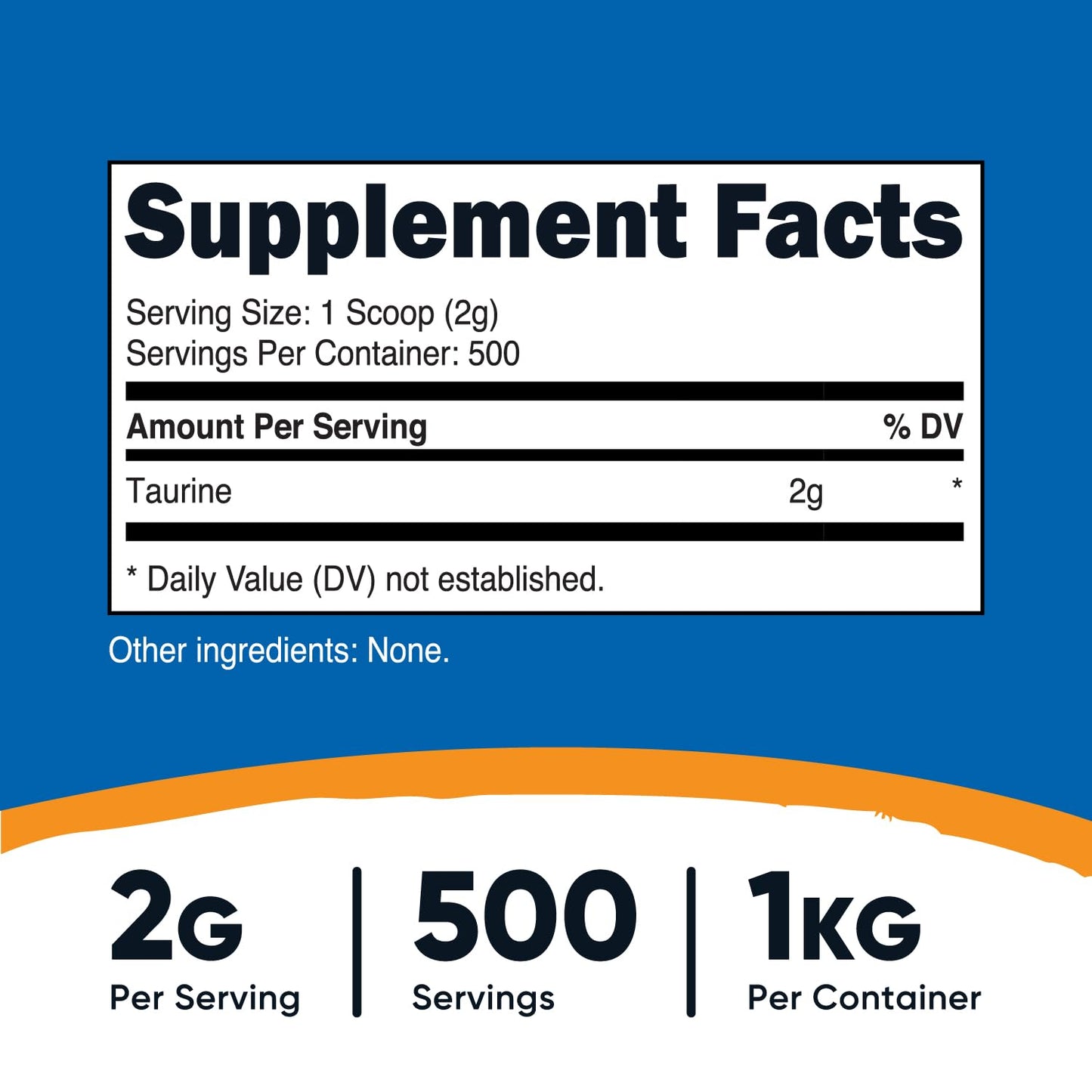 Nutricost Taurine Powder (1KG) – 500 Servings, Taurine Supplement