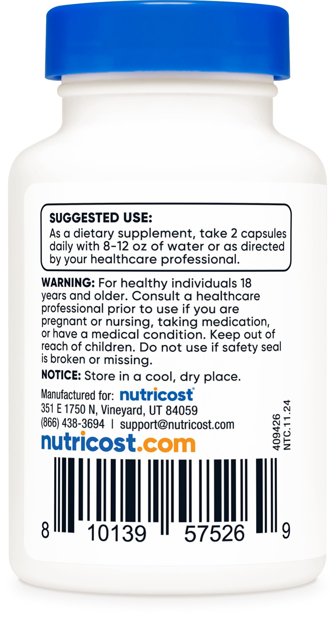 Nutricost Theacrine Teacrine 100 mg – 60 Capsules (30 Servings) | Vegan & GMO-Free