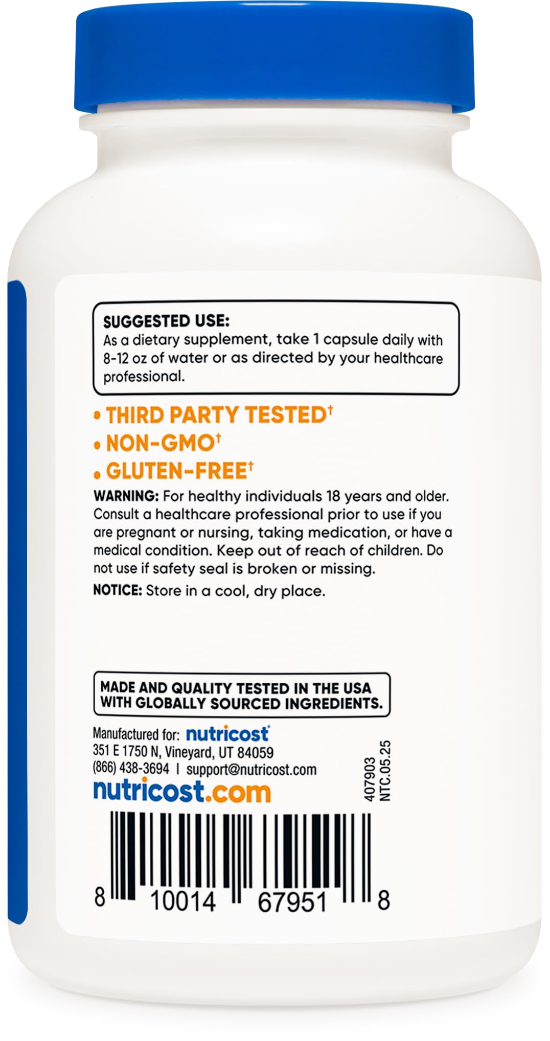 Nutricost TMG (Trimethylglycine) 750mg - 120 Capsules | Non-GMO, Gluten Free