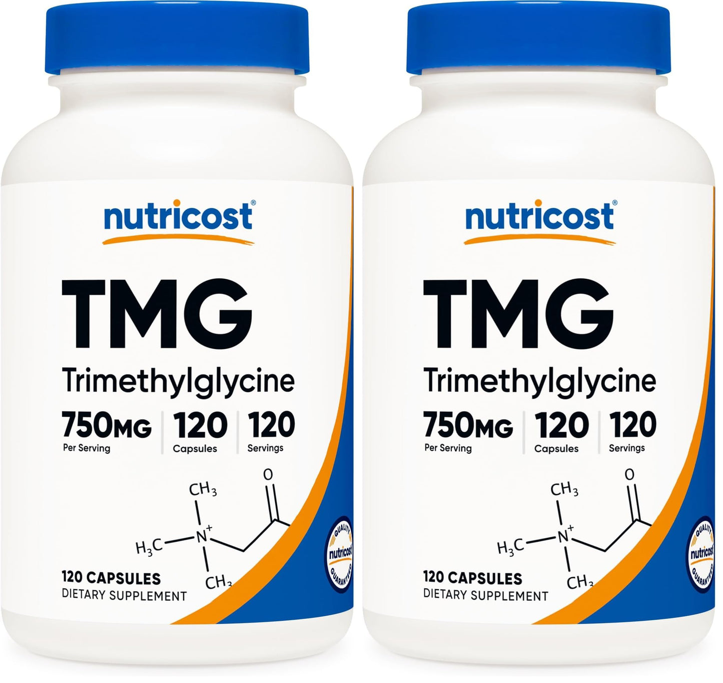 Nutricost TMG (Trimethylglycine) 750mg – 120 Capsules (Pack of 2)