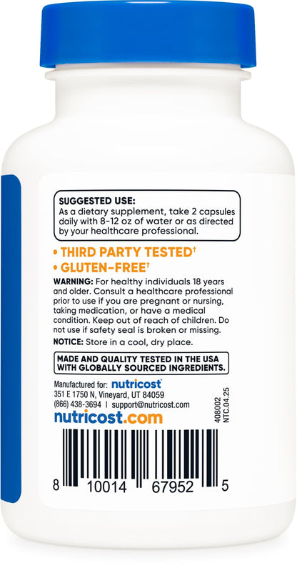 Nutricost Tongkat Ali 1000mg | 60 Vegetarian Capsules | Tribulus Terrestris + BioPerine