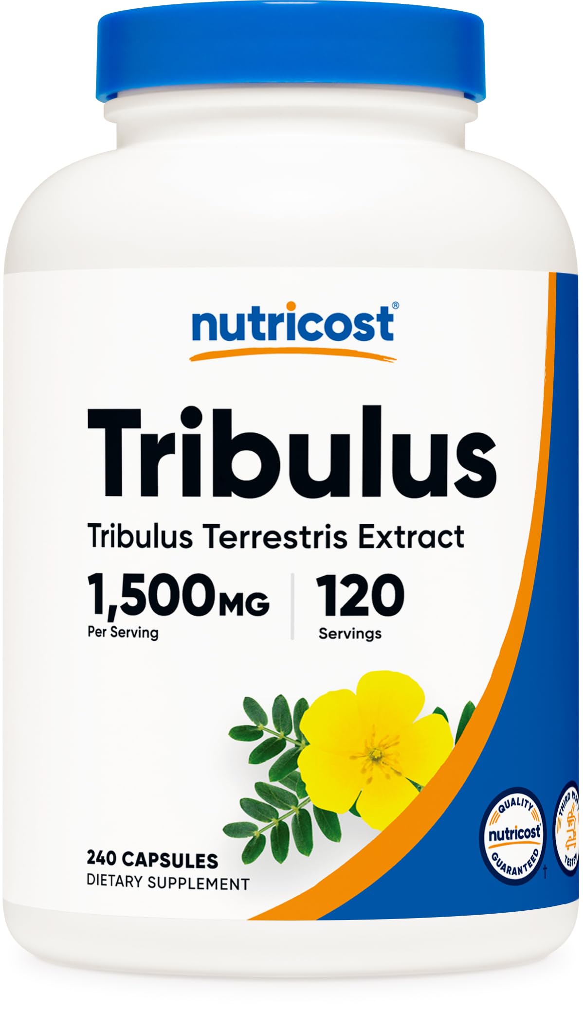 Nutricost Tribulus Terrestris 1500mg - 240 Capsules, 120 Servings, 45% Saponins, Non-GMO, Gluten Free