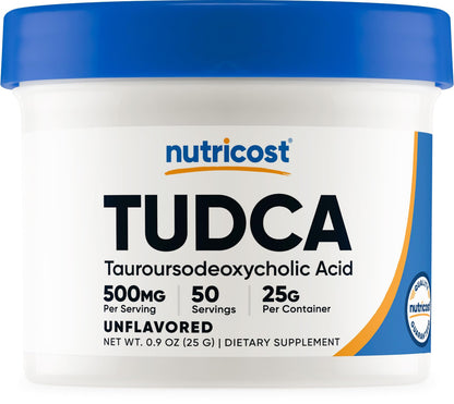 Nutricost Tudca Powder 25g – Tauroursodeoxycholic Acid | Gluten Free & Non-GMO
