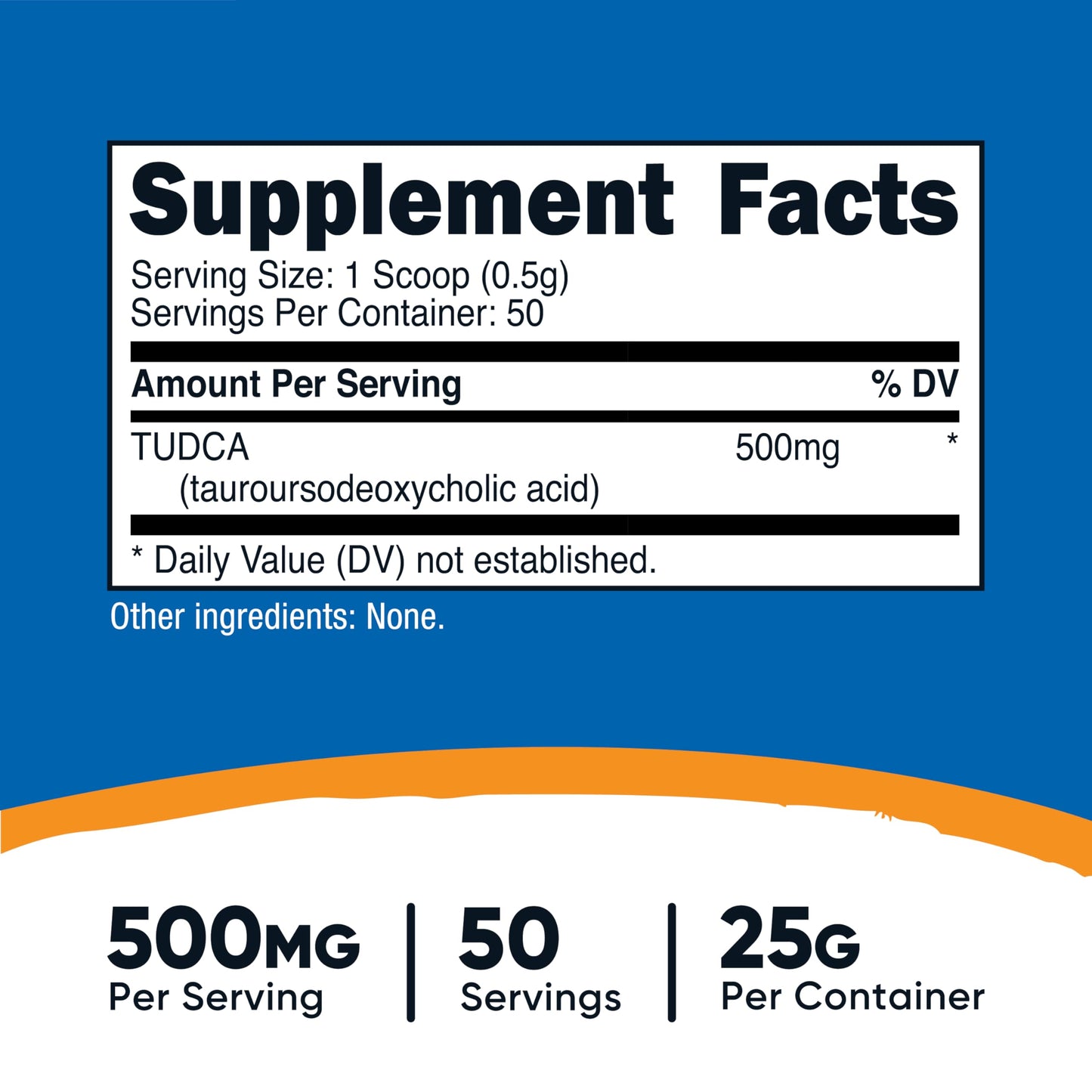 Nutricost Tudca Powder 25g – Tauroursodeoxycholic Acid | Gluten Free & Non-GMO