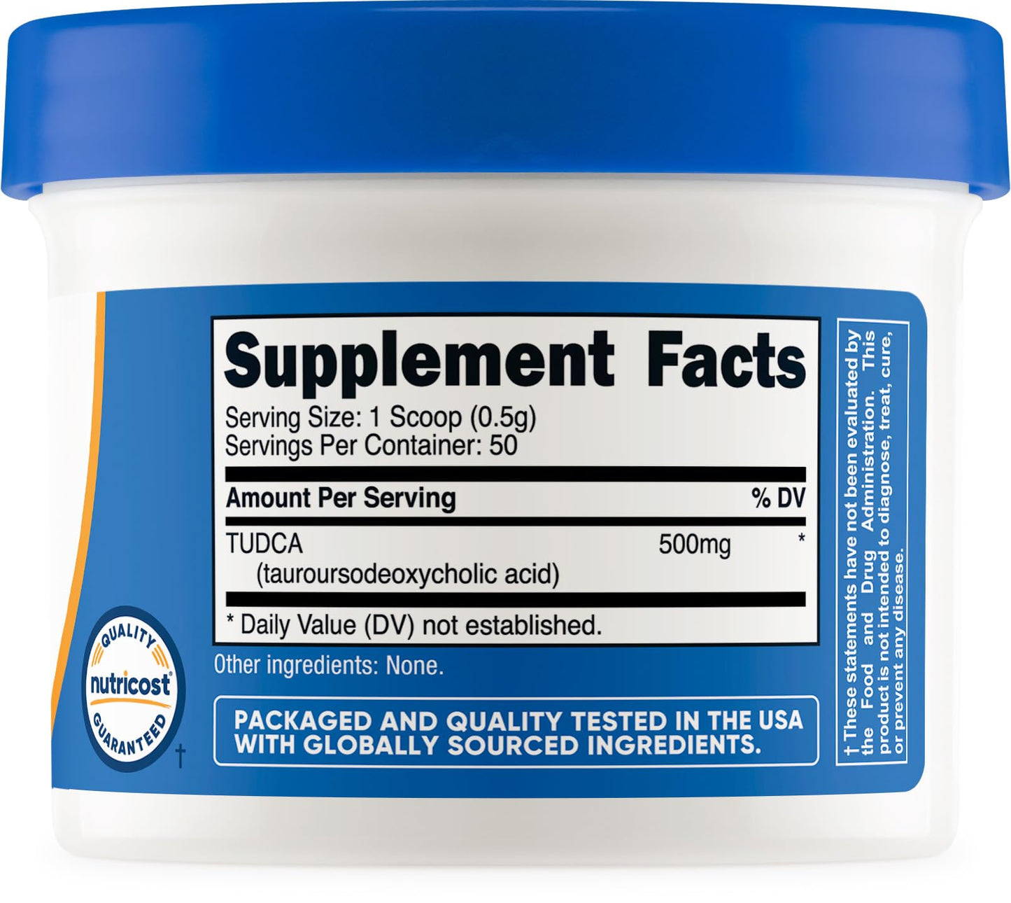 Nutricost Tudca Powder 25g – Tauroursodeoxycholic Acid | Gluten Free & Non-GMO