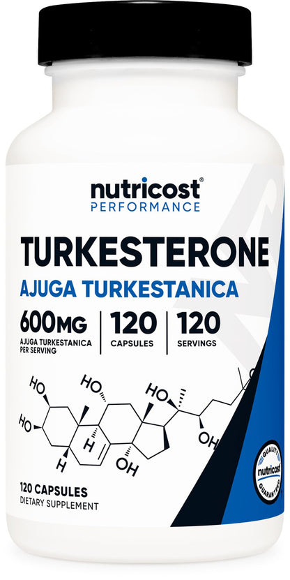 Nutricost Turkesterone 600mg - 120 Capsules | Vegetarian, Non-GMO, Gluten Free
