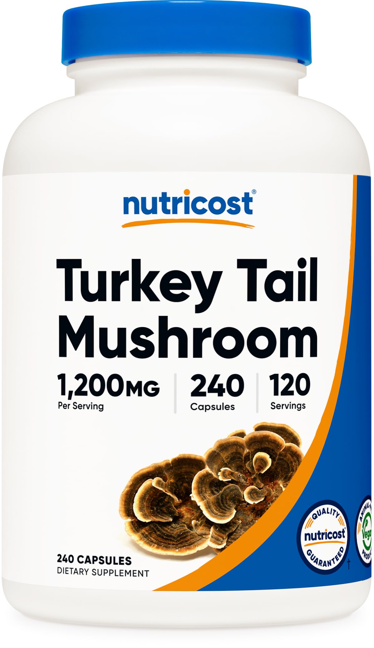 Nutricost Turkey Tail Mushroom Capsules 1200mg – 120 Servings, Vegetarian, Gluten Free