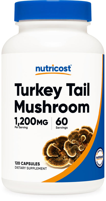 Nutricost Turkey Tail Mushroom Capsules 1200mg | 60 Servings | Gluten Free, Non-GMO
