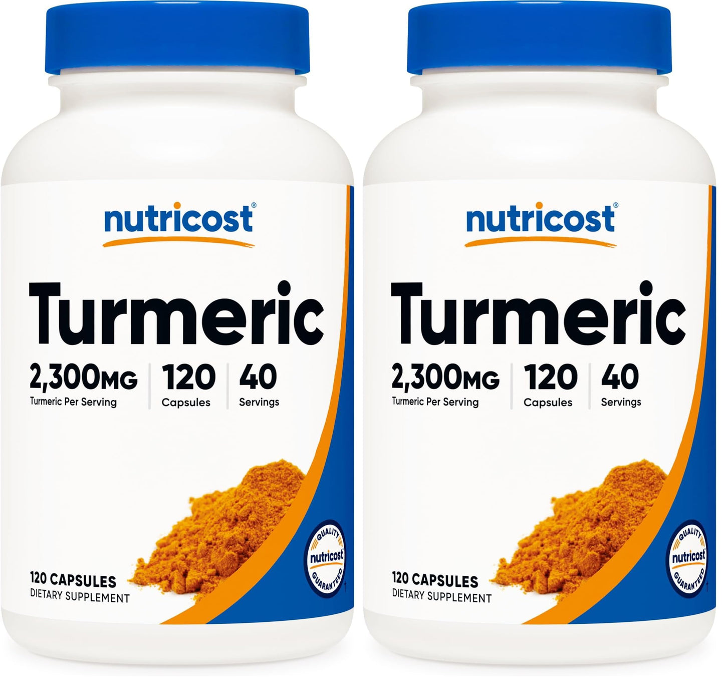 Nutricost Turmeric Curcumin with BioPerine – 2300mg Per Serving, 95% Curcuminoids, 120 Veggie Capsules (Pack of 2)