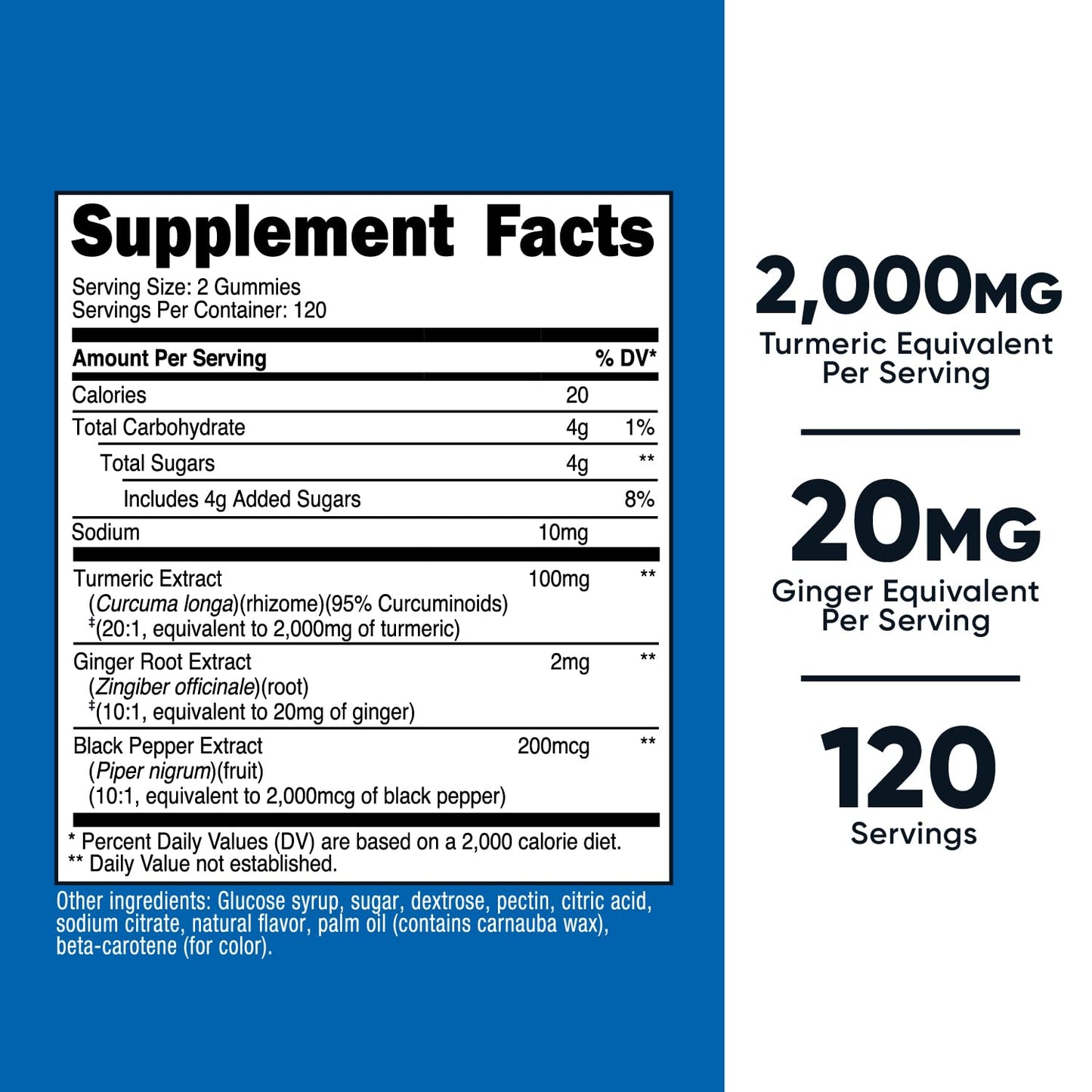 Nutricost Turmeric Gummies Citrus – 240 Gummies, 95% Curcuminoids, 120 Servings