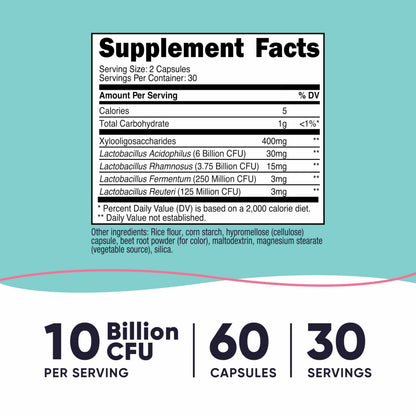 Nutricost Vaginal Probiotic for Women – 10B CFU, 60 Caps, GMO-Free, Gluten-Free