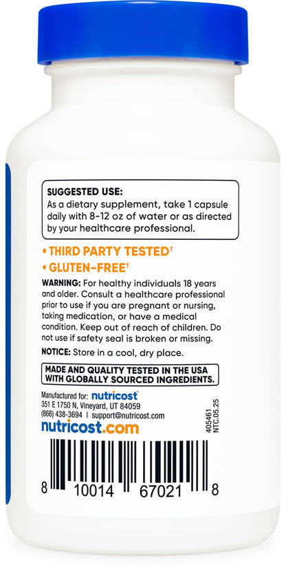 Nutricost Vanadium + Chromium 2mg – 180 Veggie Capsules | Gluten Free, Non-GMO (Pack of 2)