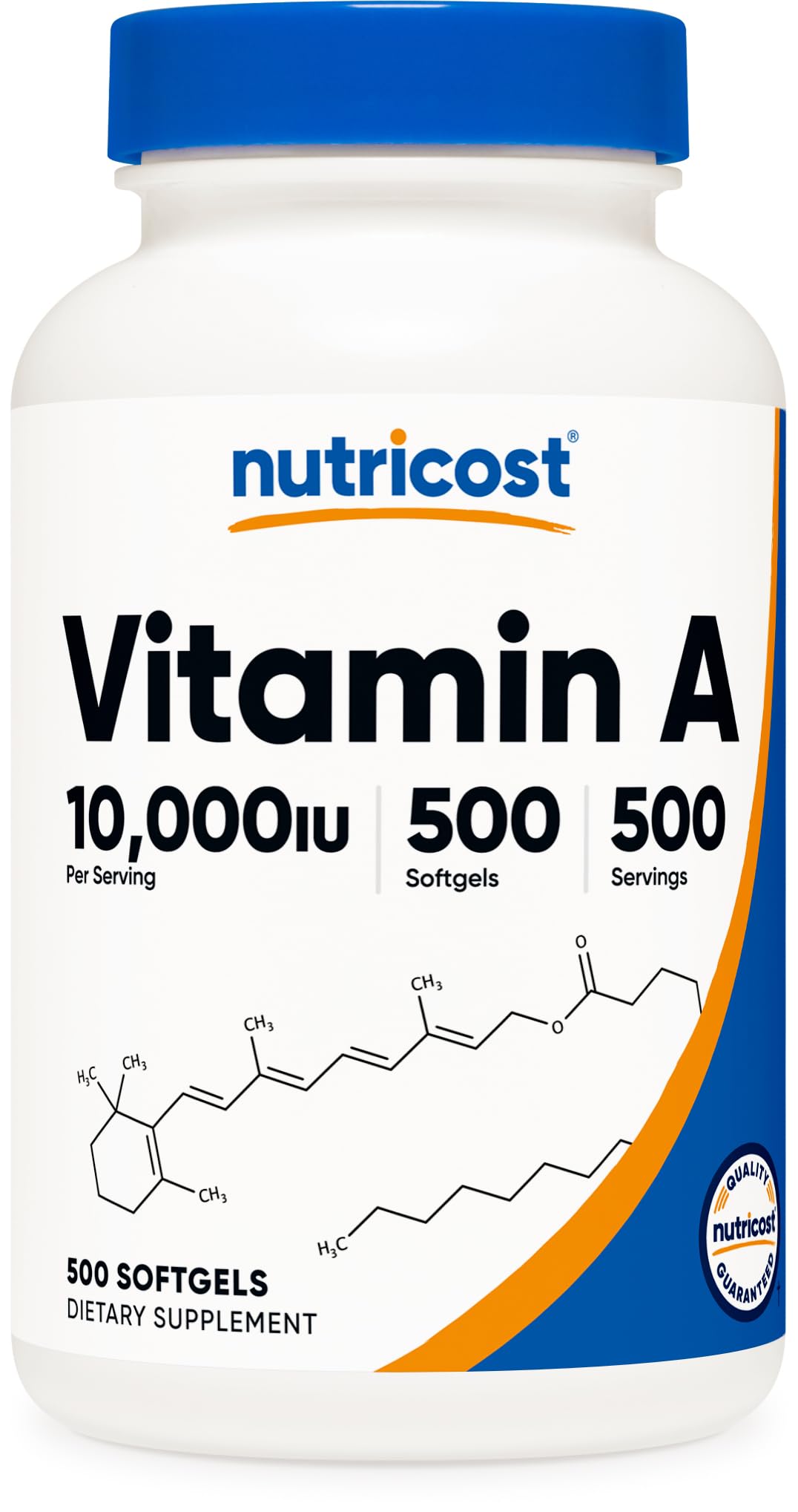 Nutricost Vitamin A 10,000 IU – 500 Softgels | Non-GMO, Gluten Free