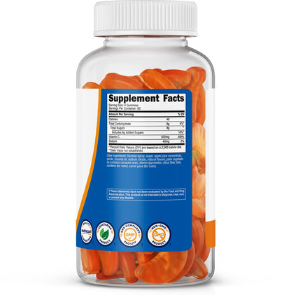 Nutricost Vitamin C Gummies (500mg) – 556% DV, 60 Servings, Vegan & Gluten-Free