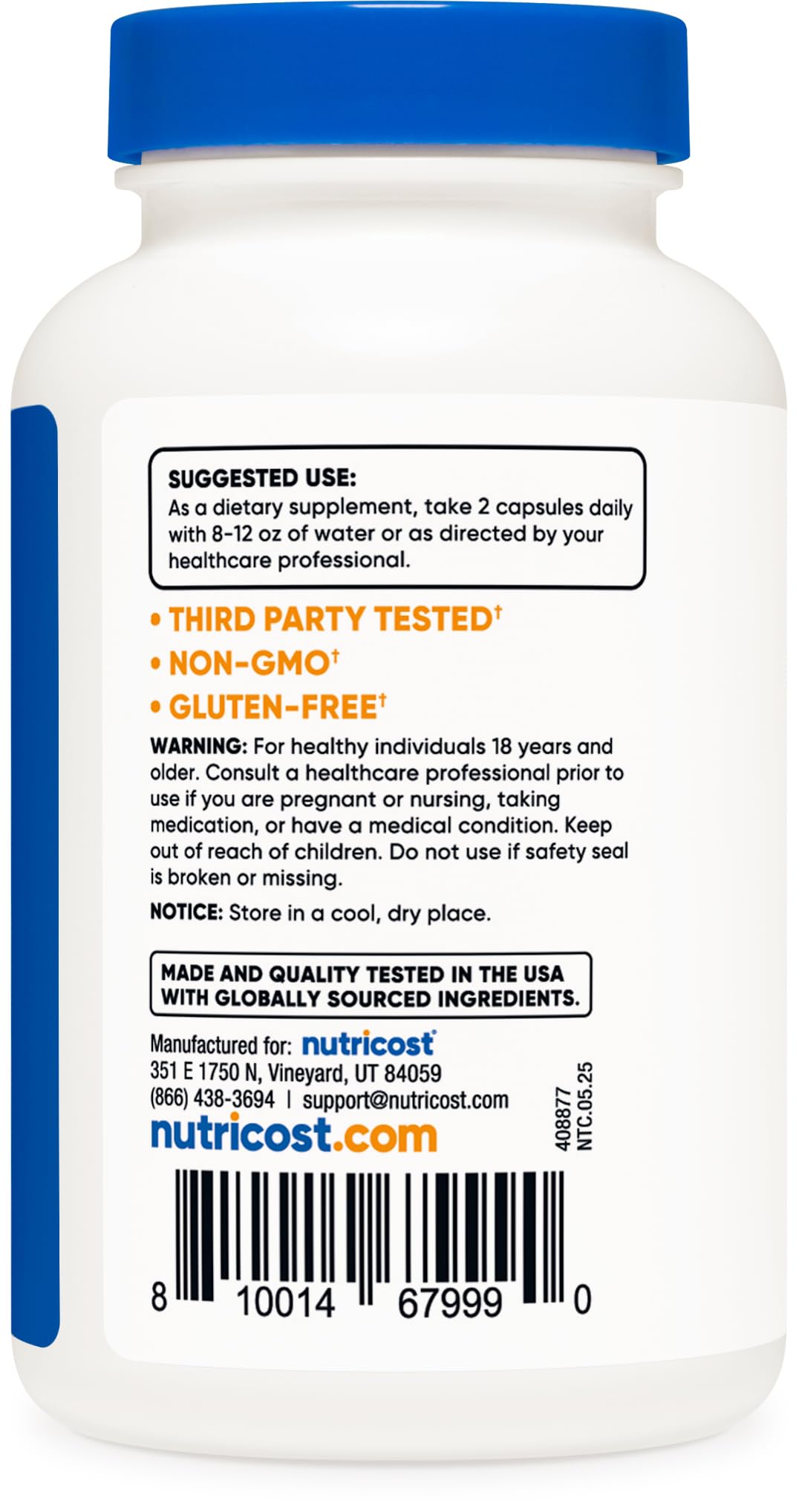 Nutricost White Willow Bark Capsules – 1200 mg per Serving, 60 Servings (120 Capsules)