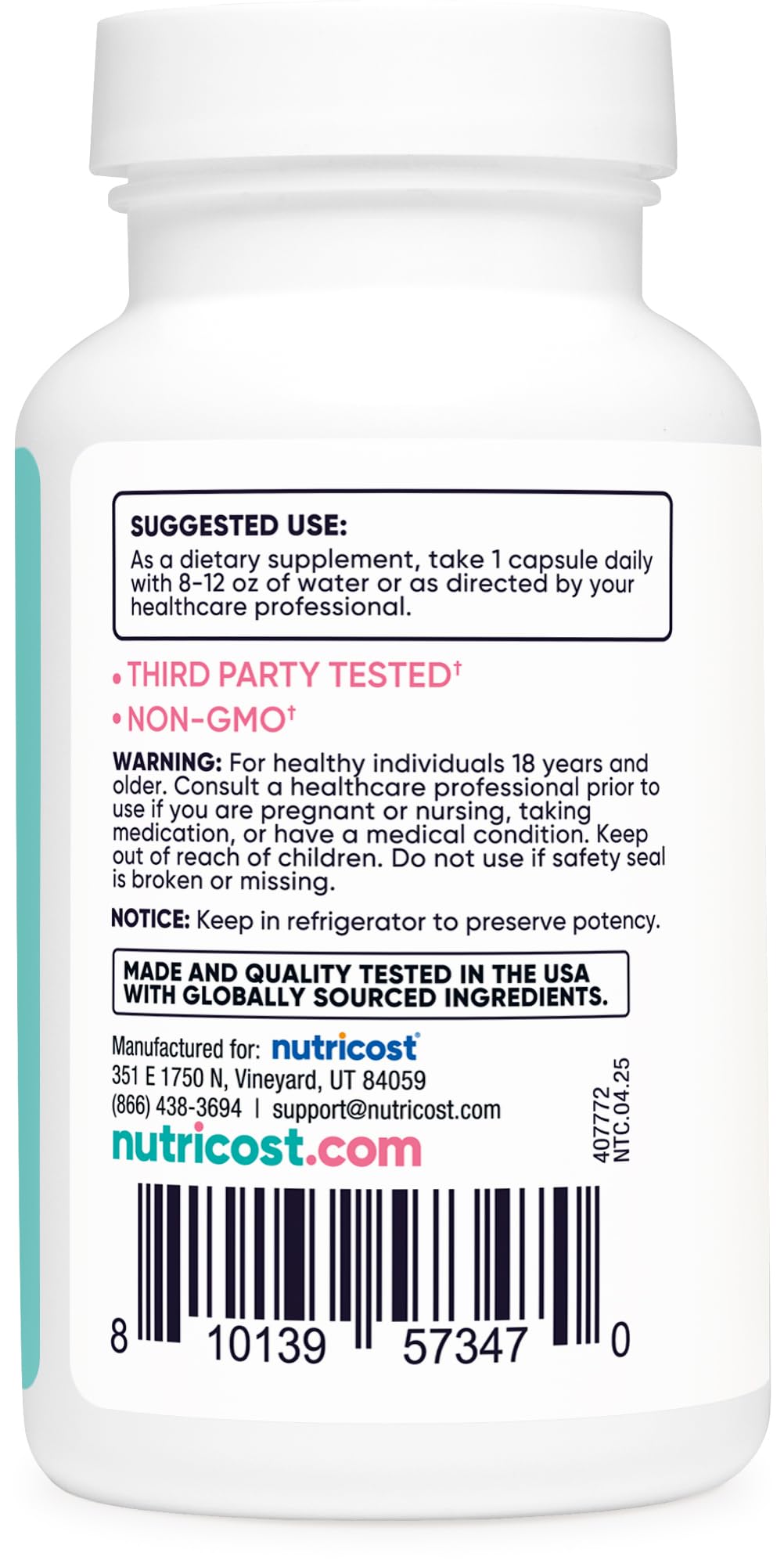 Nutricost Probiotic for Women 10 Billion CFU – 120 Capsules | Non-GMO & Gluten Free