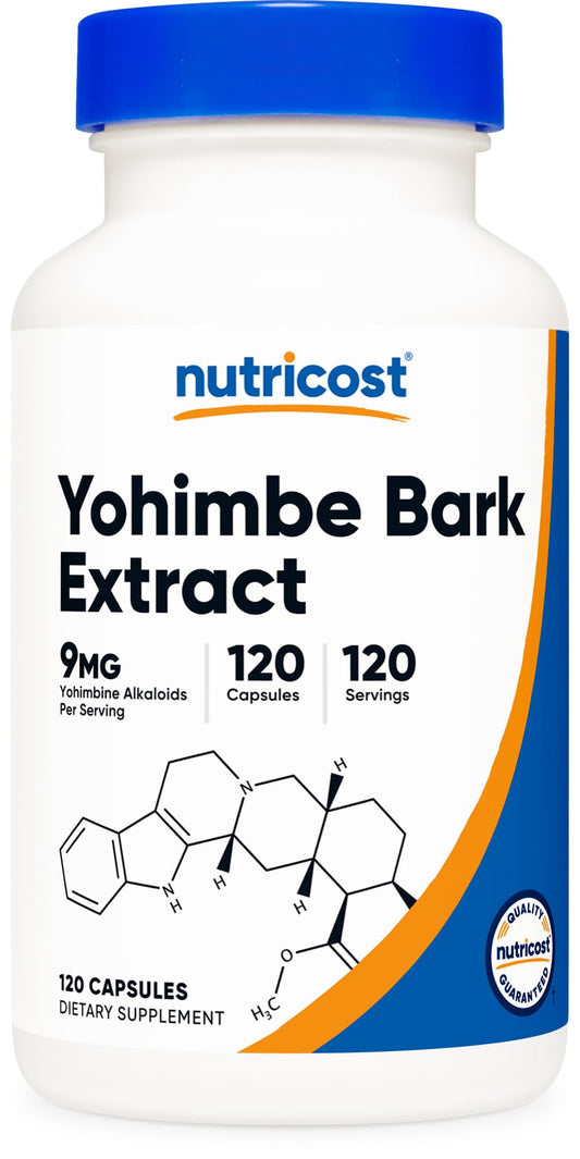 Nutricost Yohimbe Bark Extract 450mg – 120 Capsules, Extra Strength, Gluten Free, Non-GMO BritishVita | Premium UK Vitamins & Wellness Supplements