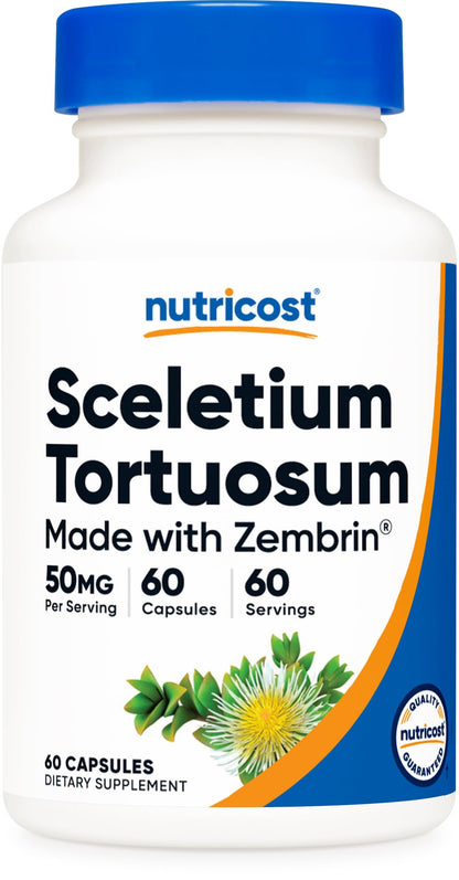 Nutricost Zembrin Sceletium Tortuosum 60 Capsules 50mg Vegetarian Non-GMO Gluten Free