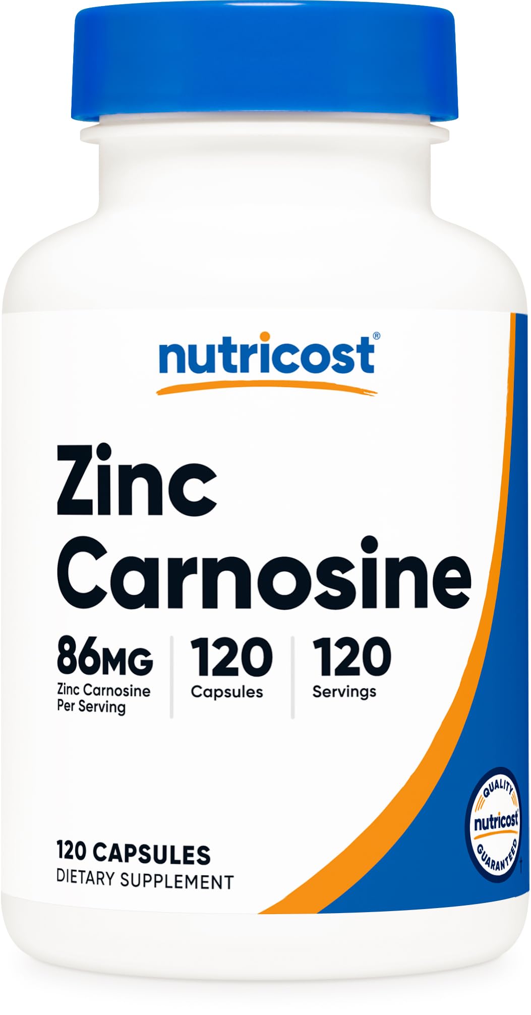 Nutricost Zinc Carnosine 86mg - 120 Capsules | Non-GMO & Gluten Free