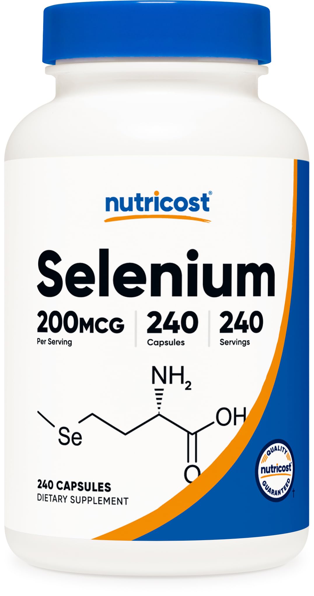 Nutricost Selenium 200mcg – 240 Vegetarian Capsules, Non-GMO, Gluten Free