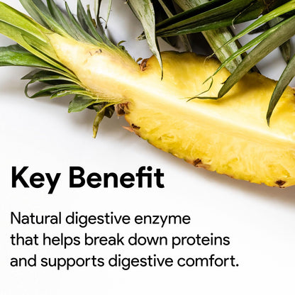 Nutridom Bromelain Digestive Enzyme Pineapple Supplements, 2400 GDU, 500mg, Non-GMO, Vegan, Free of Gluten, Soy & Dairy (60 Count)