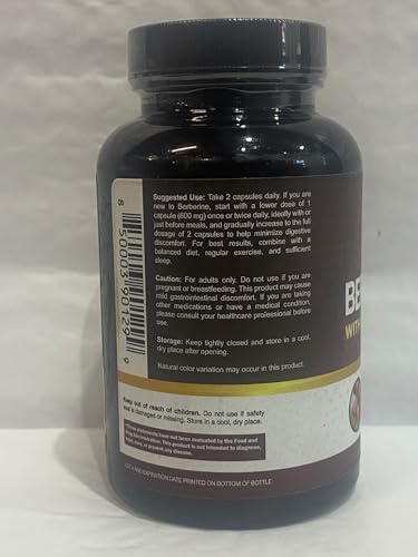 NutriFlair Berberine HCL 1200mg + Cinnamon - 120 Veggie Capsules