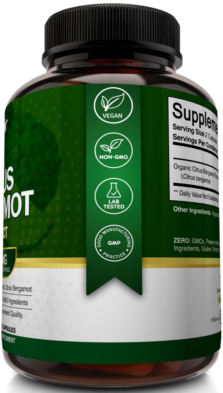 NutriFlair Citrus Bergamot 1400mg - 120 Vegan Capsules | Non-GMO