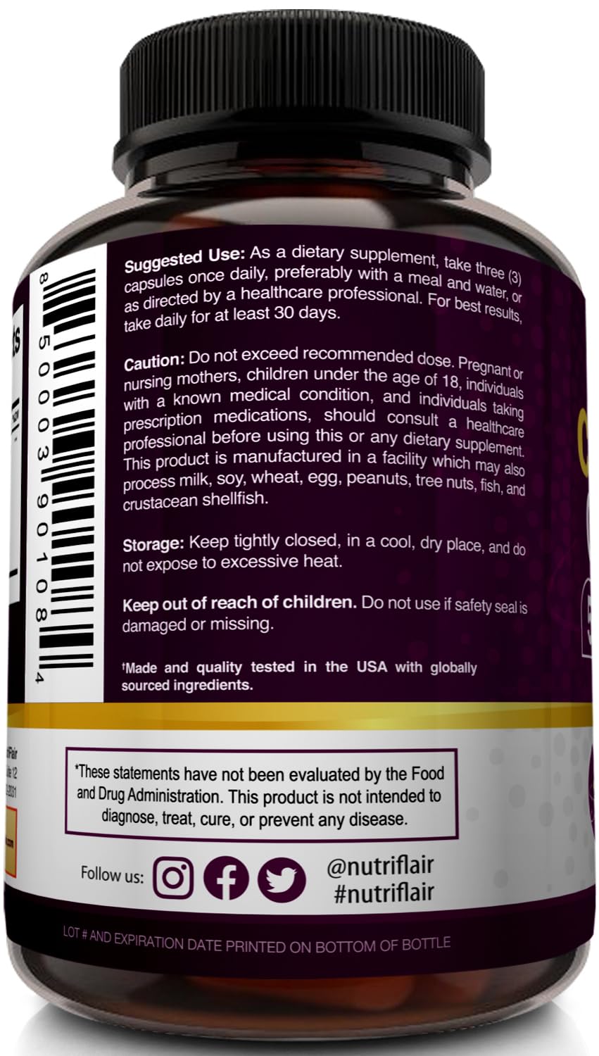 NutriFlair Multi Collagen Peptides 2250mg – 180 Capsules