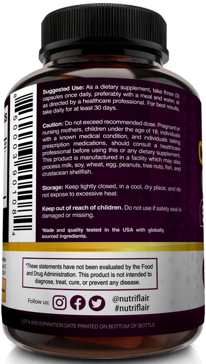 NutriFlair Multi Collagen Peptides 2250mg – 180 Capsules