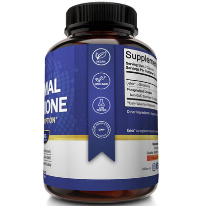 NutriFlair Liposomal Glutathione 700mg - Setria ae Reduced L-Glutathione, 60 Caps