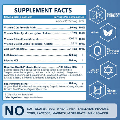 NutriGut Probiotics for Women & Men – 100 Billion CFUs, 90 Veggie Caps | Gut Health & Immune Support