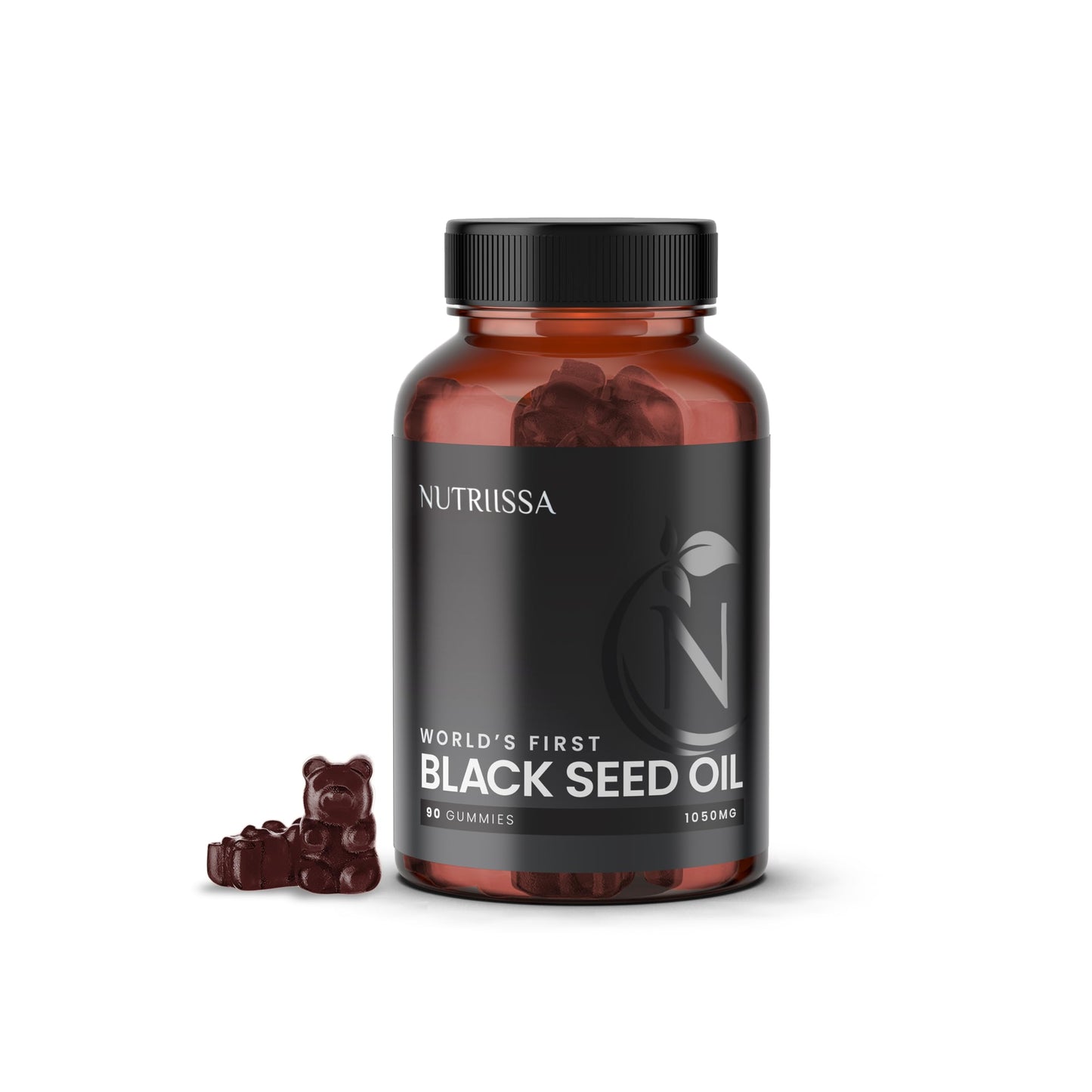 Nutriissa Black Seed Oil + Elder Berry Gummies – Cold-Pressed Black Cumin Seed Oil (Nigella Sativa) | EPEB Certified Purity & Potency – 90 Blueberry Vegan Gummies