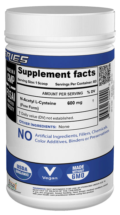 NutriJa NAC (N-Acetyl L-Cysteine) Powder | Liver & Antioxidant Support (50 Grams)