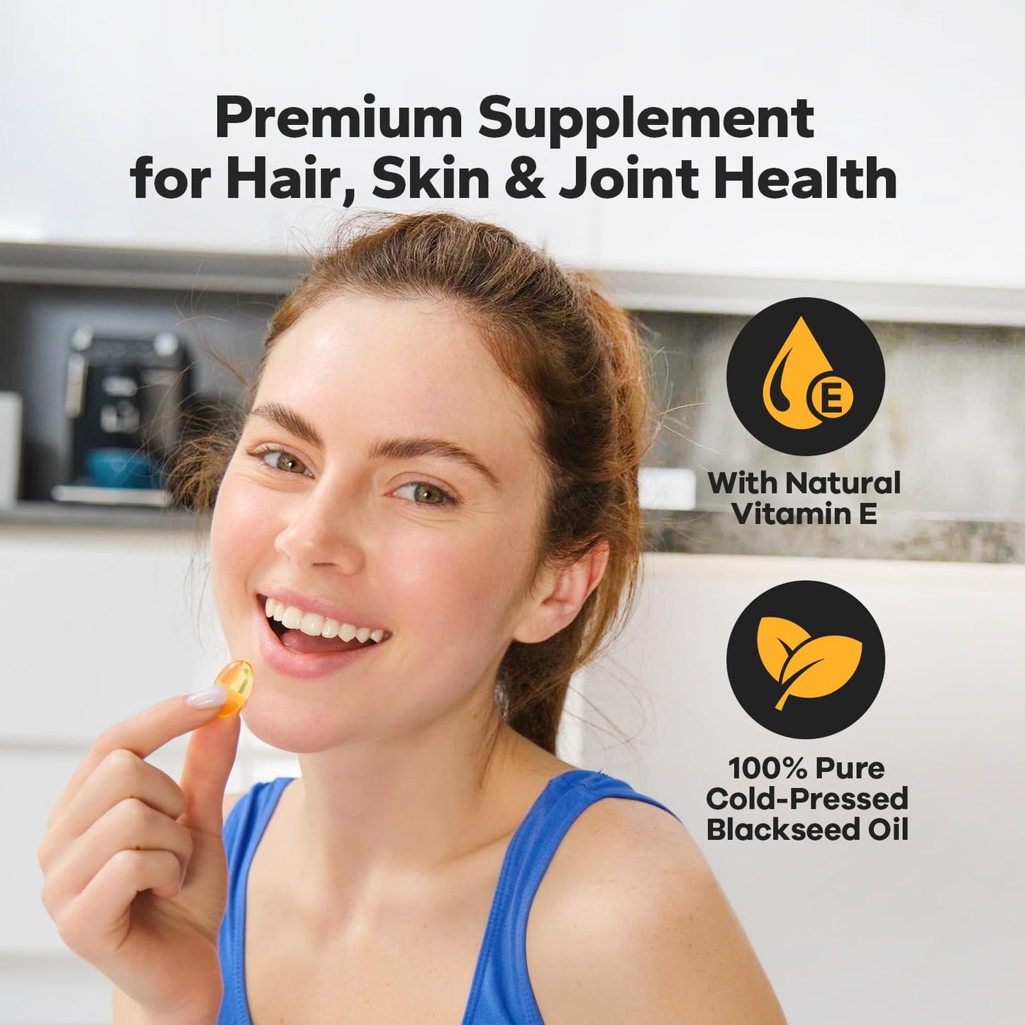 NutriNeat Black Seed Oil Capsules Organic Cold Pressed with Vitamin E