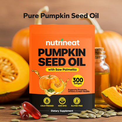 NutriNeat Pumpkin Seed Oil with Saw Palmetto – 300 Softgels