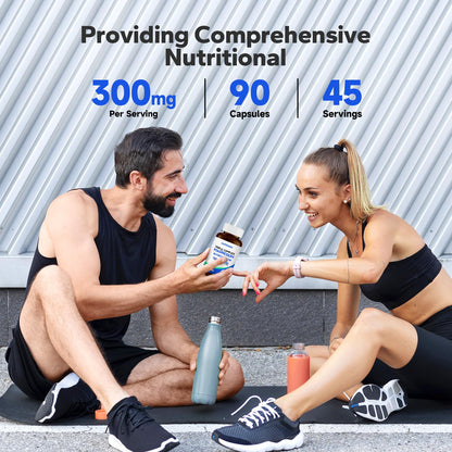 NutriNeat Triple Magnesium Complex – 90 Capsules | 300mg Mg Glycinate/Citrate/Malate | Vegan & Non-GMO