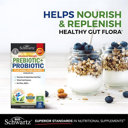 Advanced Prebiotics & Probiotics for Digestive Health – Women & Men