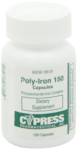 Poly Iron Capsules 150 mg - Dietary Supplement (100 caps) | Cypress Pharmaceutical #185-01